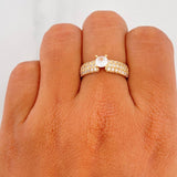 Anillo Solitario Churumbela 3.05 g / T6 1/2 Oro Amarillo 18K