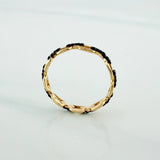Anillo Argolla Pulsera 1.65 g / T6 1/2 Dos Oros Negro Amarillo 18K