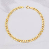Pulso Cubano 2.7g / 19.4cm / 4.25mm Oro Amarillo 18K