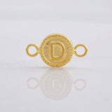 Herraje Circulo Letra D 0.4g / 1.5cm Oro Amarillo 18K