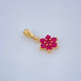 Dije Flor Petalos 0.8gr /  / 1.7cm / Oro Amarillo 18K &