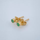 Topos Bisel Esmeralda 0.85gr / Oro Amarillo 18K %