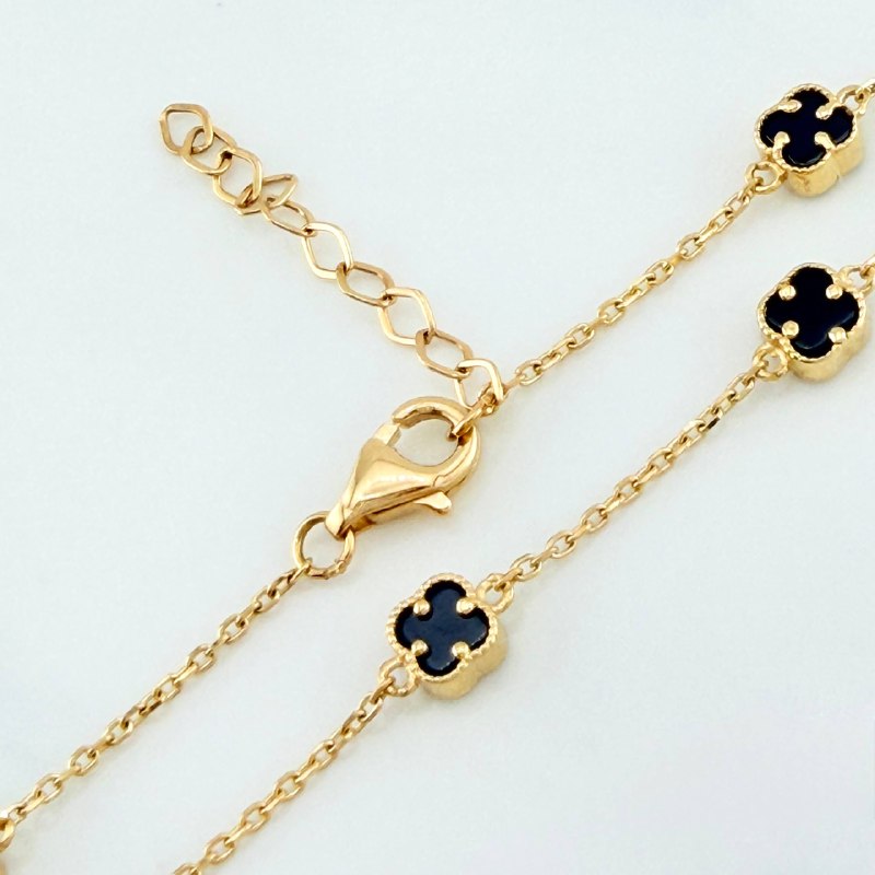 Pulso Trebol Aro Seguido 3.1 g / 20.6 cm / 4.2 mm Oro Amarillo 18K
