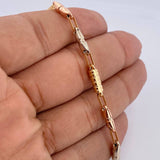 Tobillera Rustica Barril 6.5gr / 25cm / Oro 18K &