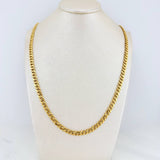 Cadena Cubana Infinito 19.4 g / 61 cm / 4.8 mm Oro Amarillo 18K