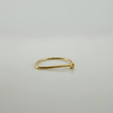 Piercing Medio Aro 0.35 g / 1 cm Oro Amarillo 18K