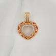 Dije Corazon 3.7 g / 2.6 cm Dos Oros Amarillo Blanco 18K