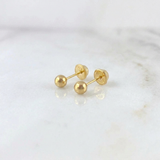 Topos Bola Lisa 0.5 g / 3 mm Oro Amarillo 18K