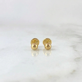 Topos Bola Lisa 0.5 g / 3 mm Oro Amarillo 18K