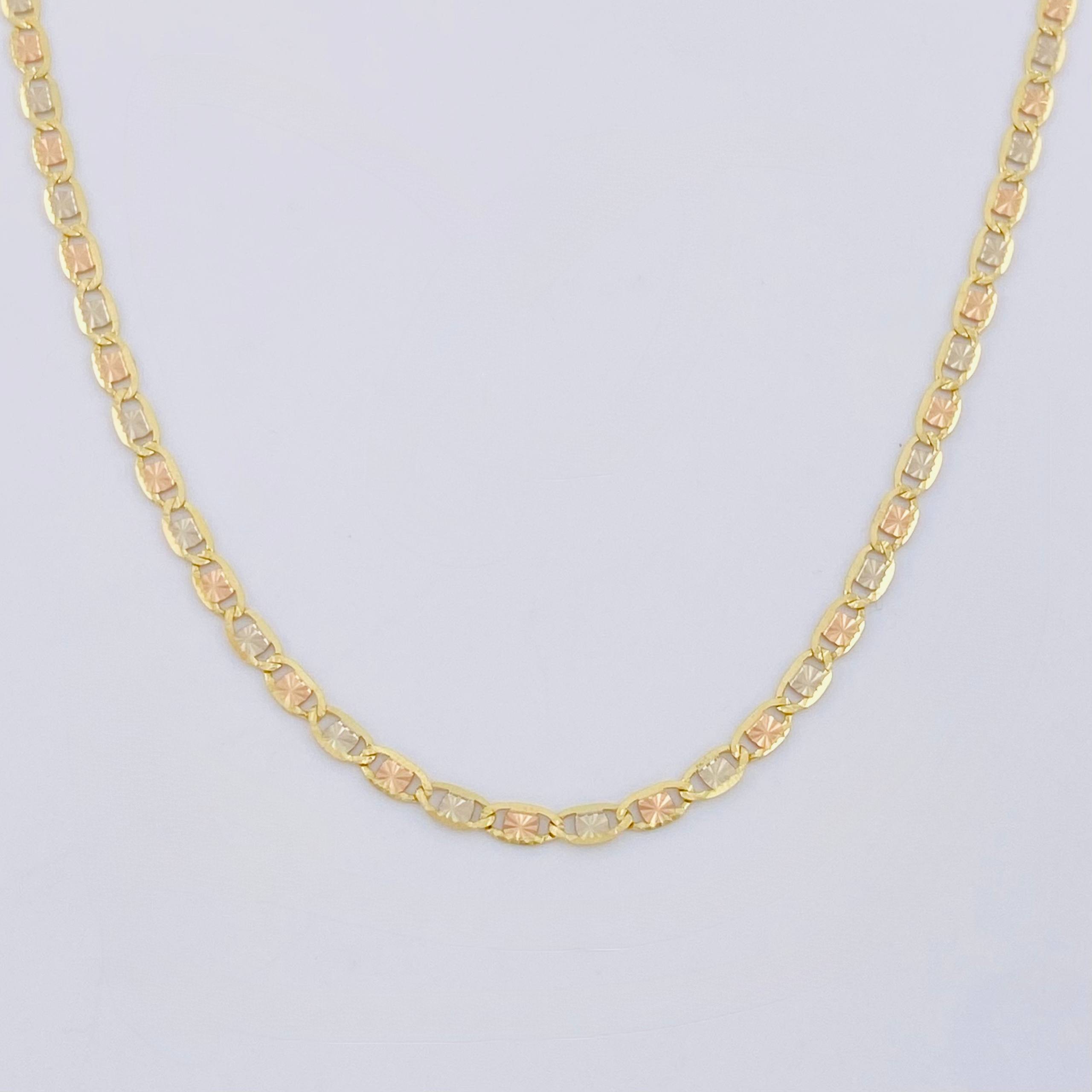 Cadena Escalera Plana 2.9 g / 50 cm / 2.2 mm Tres Oros 18K
