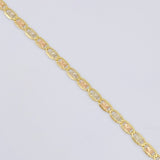 Cadena Escalera Plana 2.9 g / 50 cm / 2.2 mm Tres Oros 18K