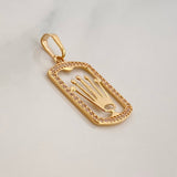 Dije Placa Corona 1.5 g / 2.7 cm Oro Amarillo 18K