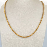 Cadena Franco 18.5gr / 60.5cm / Dos Oros Amarillo Blanco +3 18K %