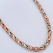 Cadena Rustica Espiga 9.8gr / 48cm / Dos Oros Blanco Rosa 18K &
