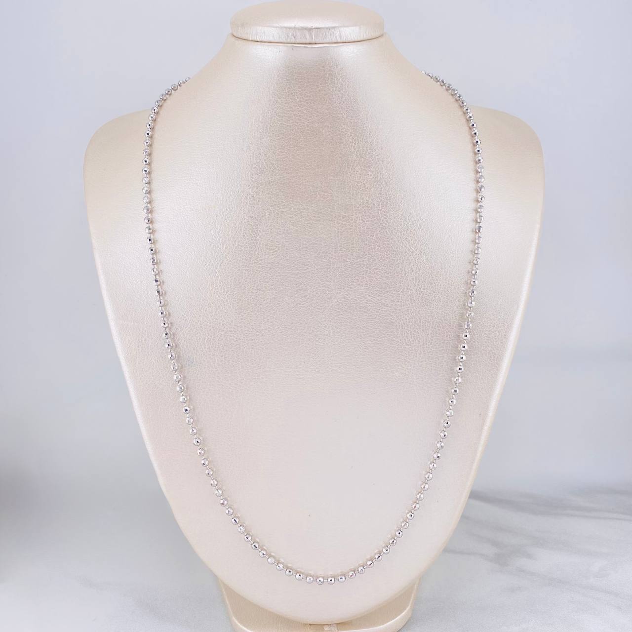 Cadena Militar 15.25g / 60cm / 2.9mm Oro Blanco 18K