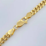 Cadena Cubana 10.05gr / 61.5cm / 4.45mm Oro Amarillo +1 14K Italy $