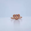 Anillo Rostro Oso 2gr / T6 3/4 / Oro Rosa 18K &