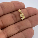 Dije Signo Dólar 0.7gr / 1.8cm / Oro Amarillo 18K &