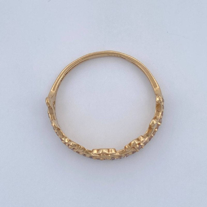 Anillo Tiara Punteada 1.75gr / T6 1/2 / Oro Amarillo 18K &