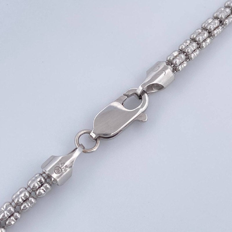 Cadena Ice 21gr / 66.2cm / Oro Blanco +4 14K Italy &