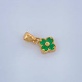 Dije Flor  0.7gr / 1.2cm / Oro Amarillo 18K &