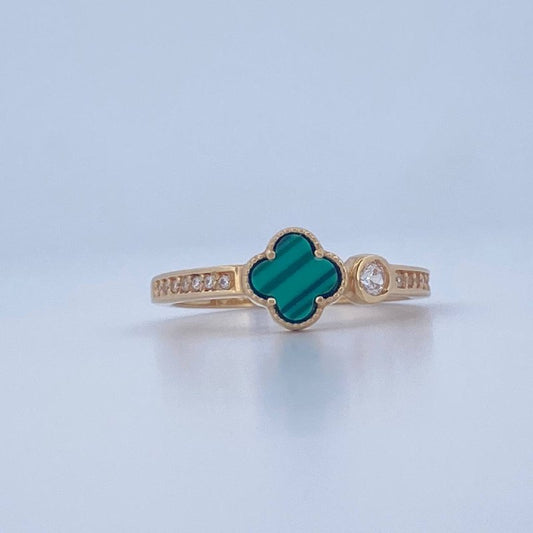 Anillo Trebol 2.65gr / T7 1/2 / Oro Amarillo Nac.Esp. 18K &