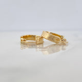 Candongas Tornillo Punteadas 1.3 g / 1.4 cm Oro Amarillo 18K