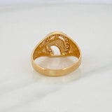 Anillo Herradura Caballo 5.5 g / T9 3/4 Oro Amarillo 18K