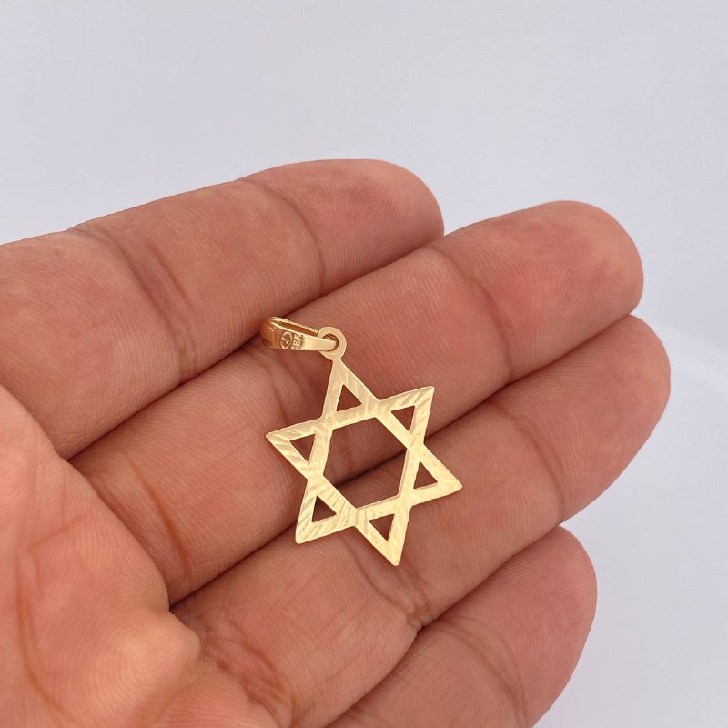 Dije Estrella De David 1.6gr / 3.3cm / Oro Amarillo 18K $