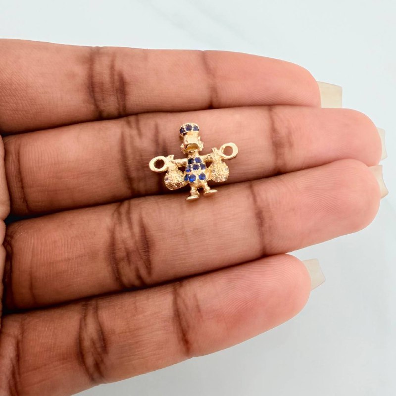 Herraje Pato Bolsa Dinero 1.6gr / 1.7cm / Oro Amarillo 18K %