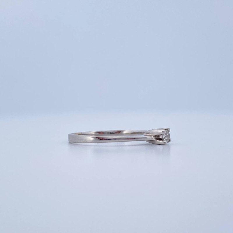 Anillo Solitario 1.25gr / T6 / Oro Blanco 18K &