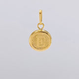 Dije Circulo Letra E 0.4g / 1.6cm Oro Amarillo 18K