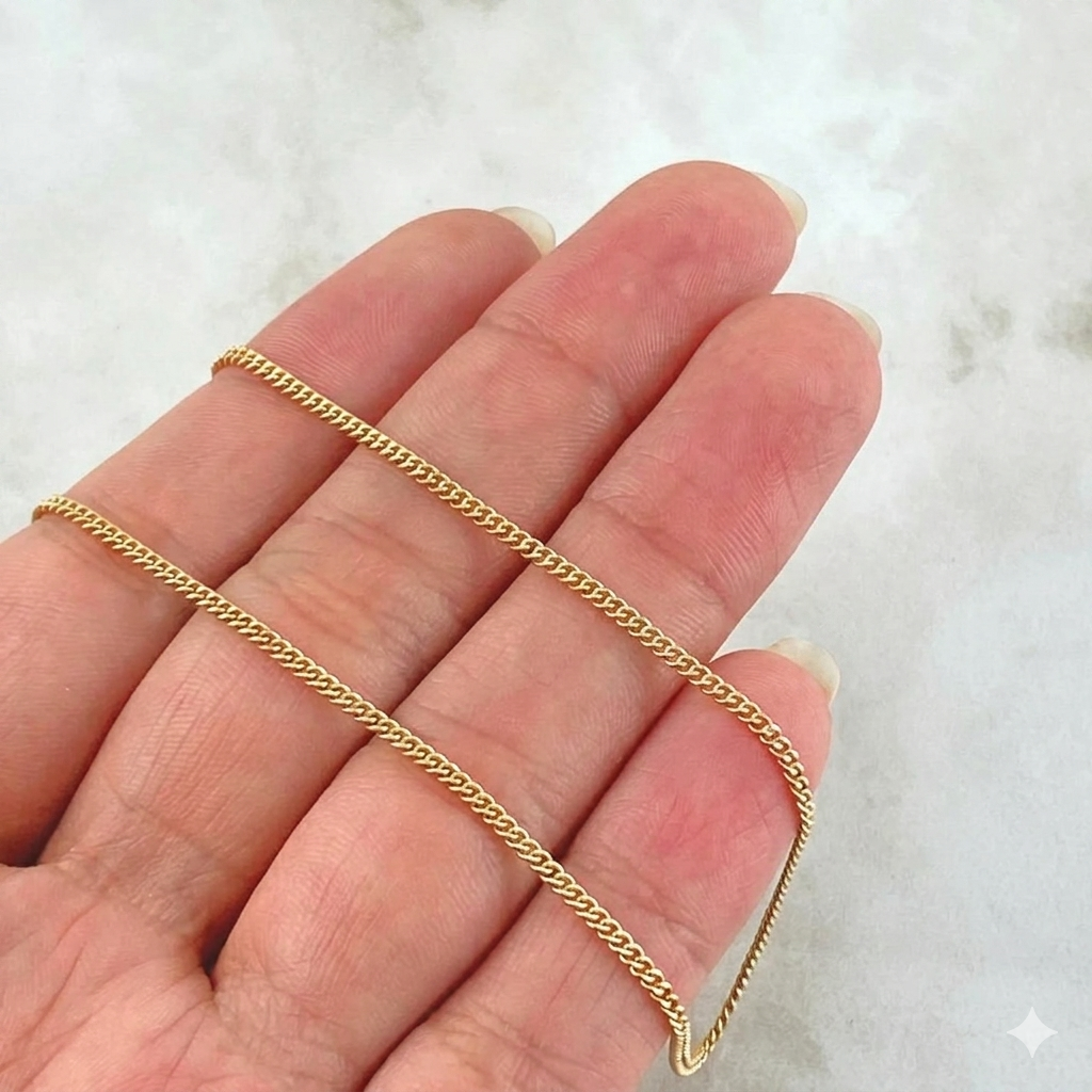 Cadena Cubana 1.65 g / 47.5 cm / 2 mm Oro Amarillo 18K