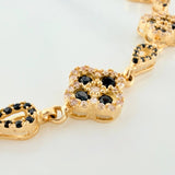 Pulso Trebol Gota 12.4 g / 20 cm / 9.5 mm Oro Amarillo 18K