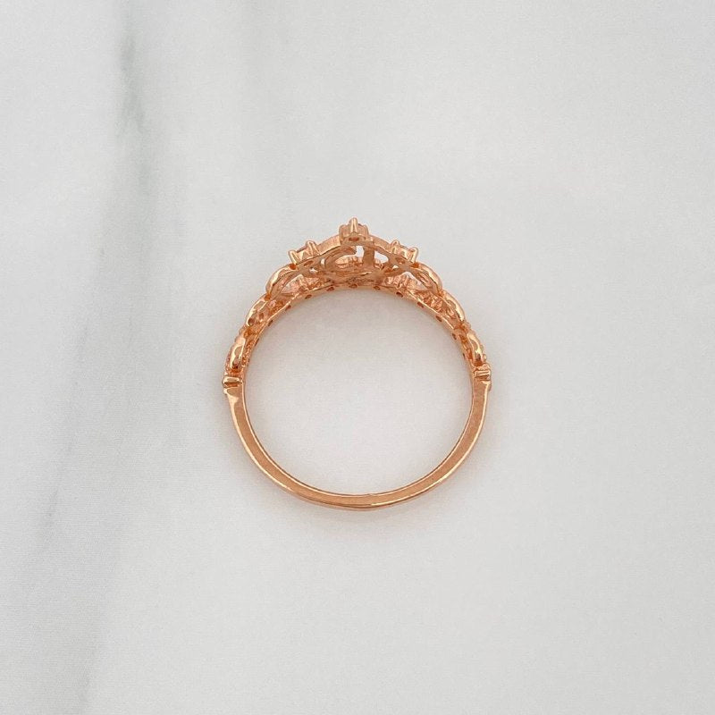 Anillo 15´S Corona 1.75 g / T6 1/2 Oro Rosa 18K