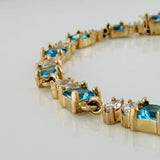 Pulso Tennis Cuatro Garras 12.55 g / 19.4 cm Oro Amarillo 18K