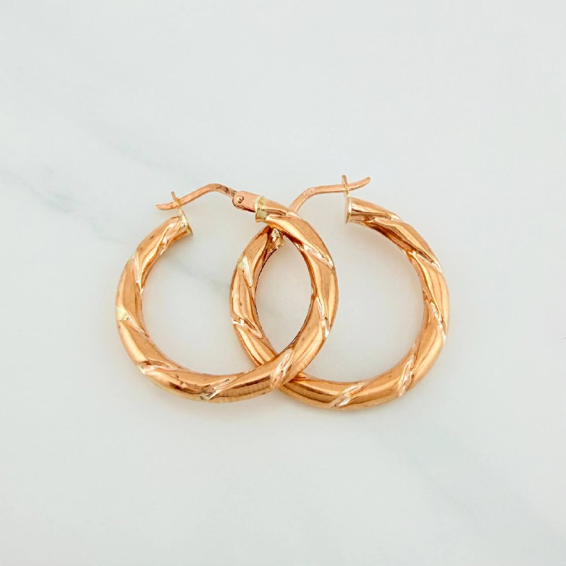 Candongas Rox Lisa 2.75 g / 2.8 cm Oro Rosa 18K