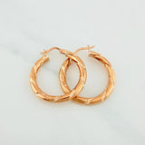 Candongas Rox Lisa 2.75 g / 2.8 cm Oro Rosa 18K