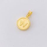 Dije Circulo Letra W 0.6g / 1.7cm Oro Amarillo 18K