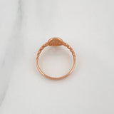 Anillo Cubano Corona 1.9 g / T6 3/4 Dos Oros Blanco Rosa 18K