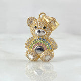 Dije Oso 4.9gr / 3cm / Circones Blancos Azules Rosados Verde Dos Oros Amarillo Blanco 18K ©