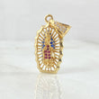 Dije Virgen Guadalupe 3gr / 3.2cm / Circones Blancos Azules Fucsias Oro Amarillo 18K