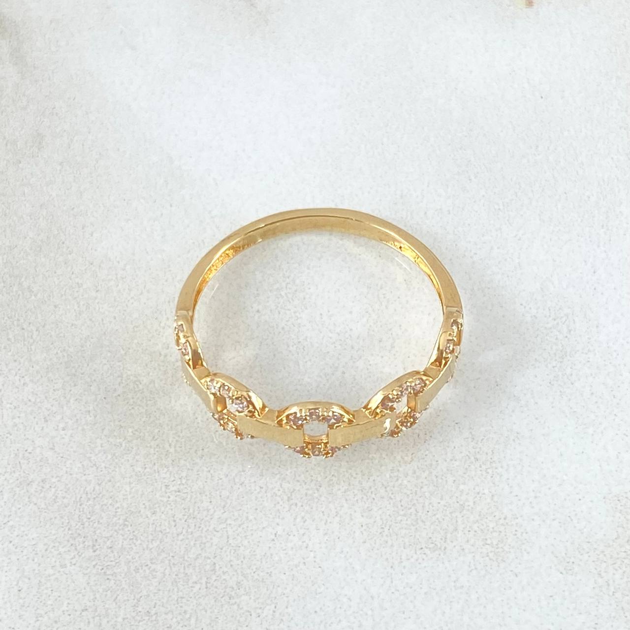 Anillo Cubano Parcial 1.85gr / T7 3/4 / Oro 18K