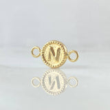 Herraje Letra N 0.6gr / 1.8cm / Oro Amarillo 18K
