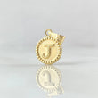 Dije Letra J 0.6gr / 1.7cm-Mate-Bordeado Oro Amarillo 18K ©