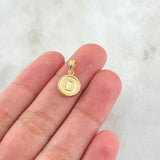 Dije Letra D 0.6gr / 1.7cm-Mate-Bordeado Oro Amarillo 18K ©