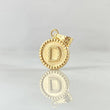 Dije Letra D 0.6gr / 1.7cm-Mate-Bordeado Oro Amarillo 18K ©