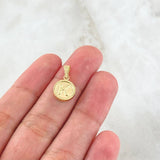 Dije Letra K 0.65gr / 1.7cm-Mate-Bordeado Oro Amarillo 18K ©
