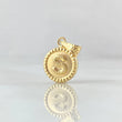 Dije Letra S 0.6gr / 1.7cm / Circulo Cargador Bordeado Oro Amarillo 18K