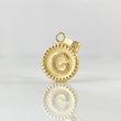Dije Letra G 0.6gr / 1.7cm / Circulo Cargador Bordeado Oro Amarillo 18K